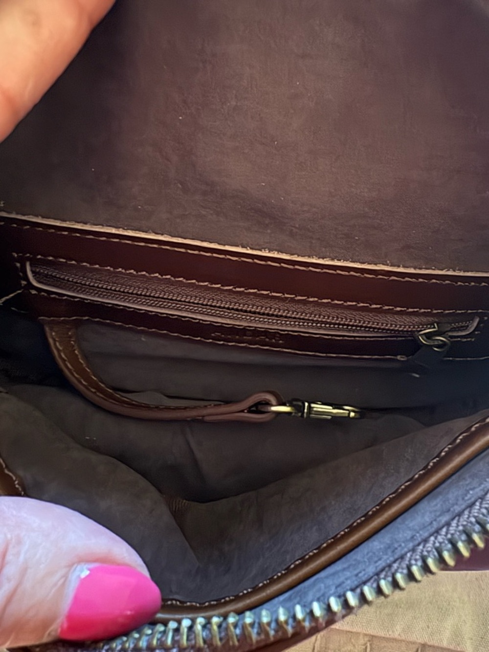 Andar brown leather waymaker handbag - Picture 9 of 10